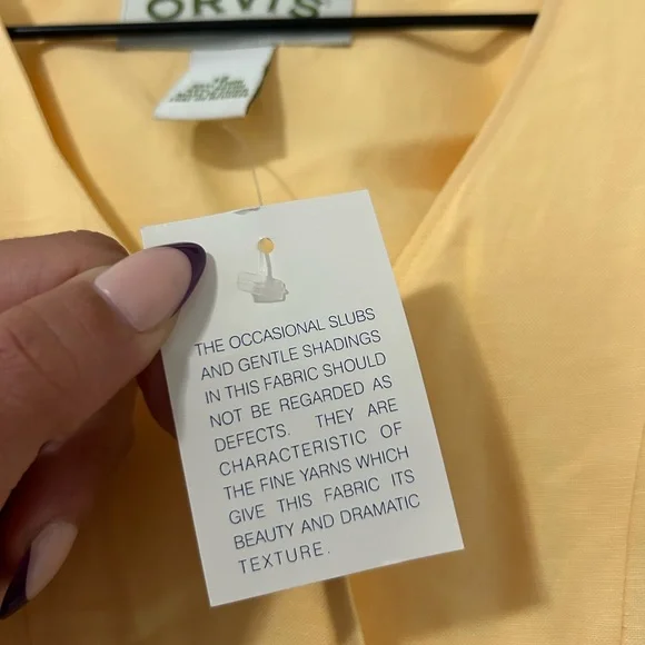 Orvis Vintage yellow button dress size 12 - Picture 7 of 8
